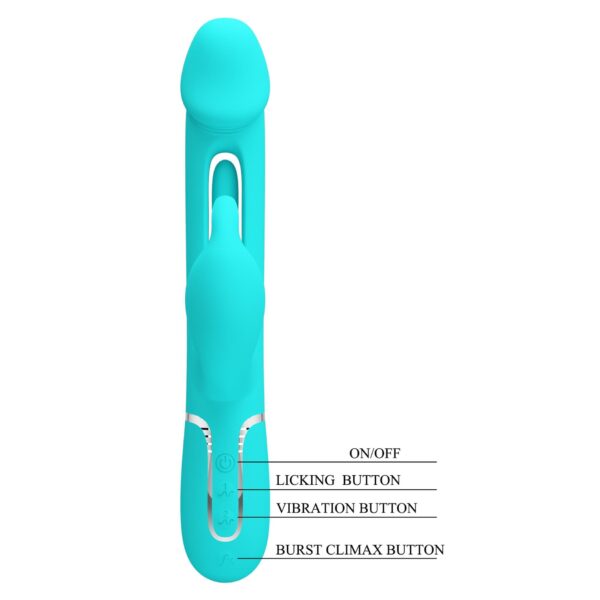 PRETTY LOVE   Kampas Green, 7 vibration functions 4 licking settings - obrazek 10