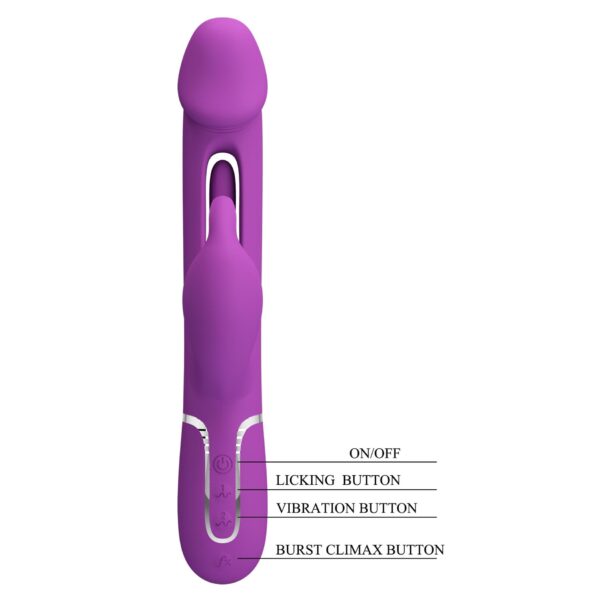 PRETTY LOVE   Kampas Purple, 7 vibration functions 4 licking settings - obrazek 10