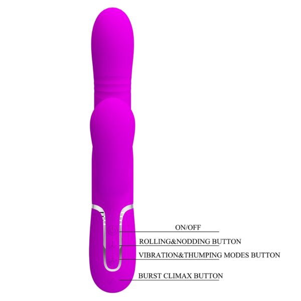 PRETTY LOVE   Mariana Purple, 7 vibration functions 7 thrusting settings, 4 rolling functions, 4 nodding functions - obrazek 10