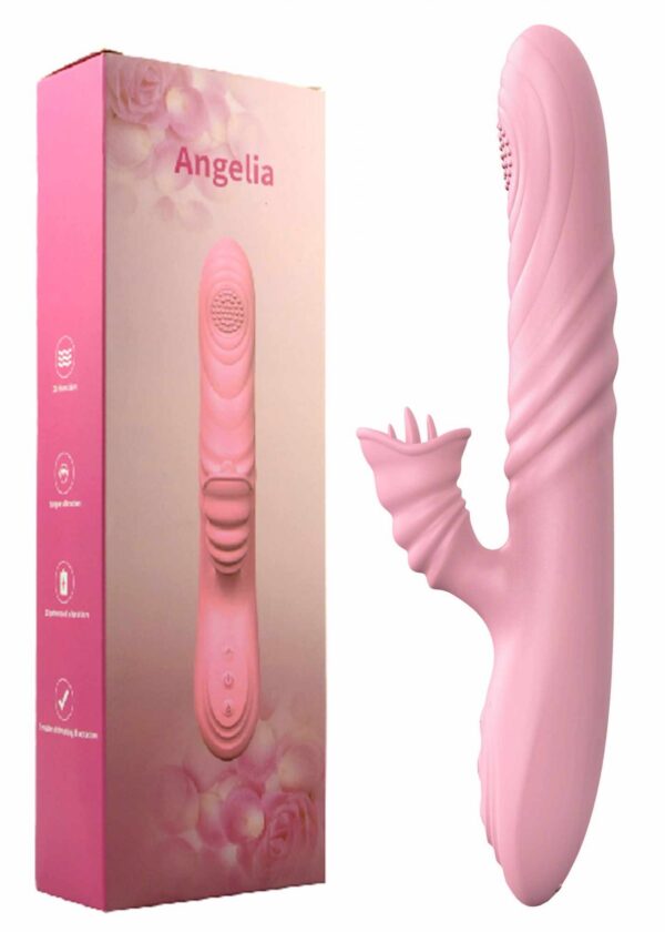 Wibrator Angelia, USB 3 functions of thrusting / 20 vibrations Flesh - obrazek 10
