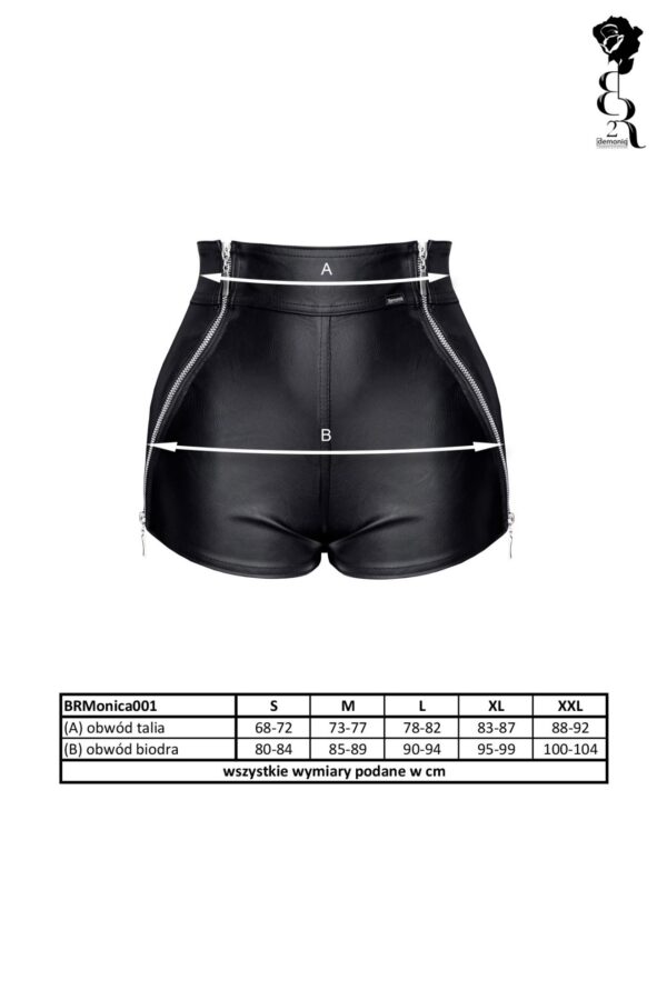 Bielizna   BRMONICA001 szorty czarne rozmiar XL - obrazek 10