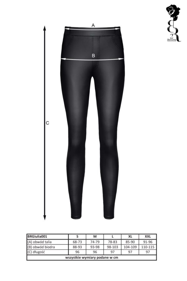 Bielizna   BRGIULIA001 legginsy czarne rozmiar XL - obrazek 10
