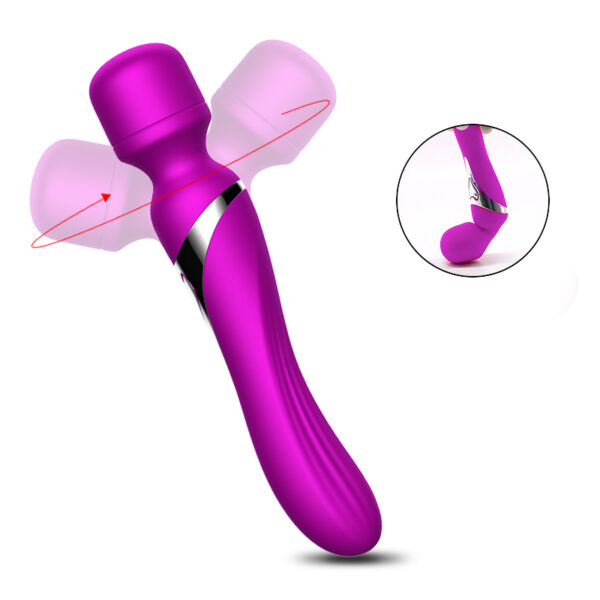 Stymulator Silicone Dual Massager USB 7+7 Function Purple - obrazek 10