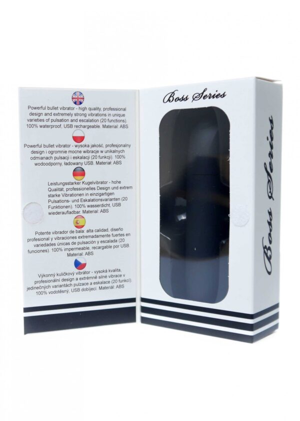Stymulator Rechargeable Powerful Bullet Vibrator USB 20 Functions   Matt Black - obrazek 10