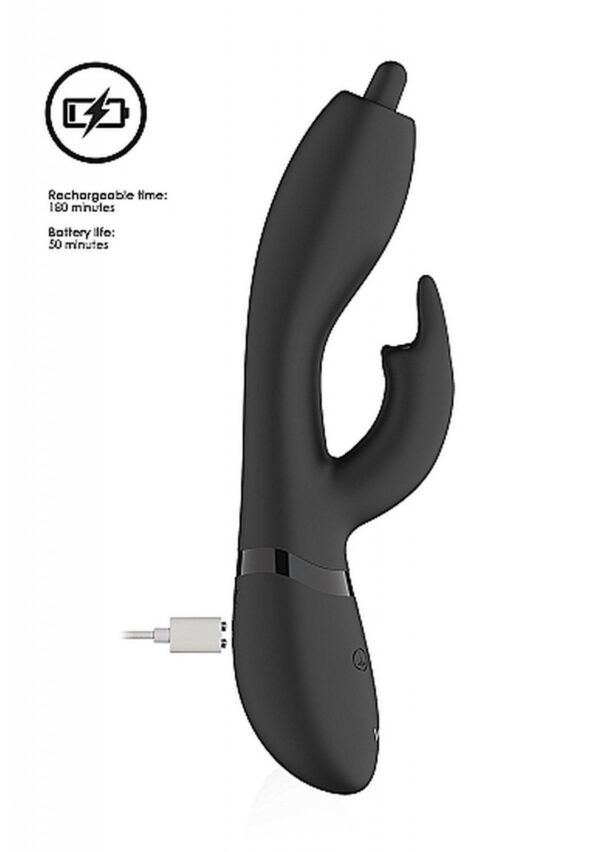 Nilo   Pinpoint Rotating G spot Rabbit   Black - obrazek 10