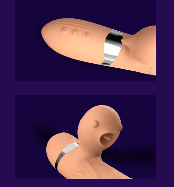 Wibrator Basia Thtusting Vibrator 2 in 1 Tongue Vibrators USB - obrazek 10