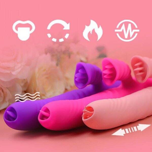 Wibrator Angelia, USB 3 functions of thrusting / 20 vibrations Purple - obrazek 10