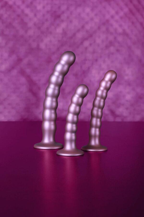 Beaded G Spot Dildo   8 / 20,5 cm   Rose Gold - obrazek 10