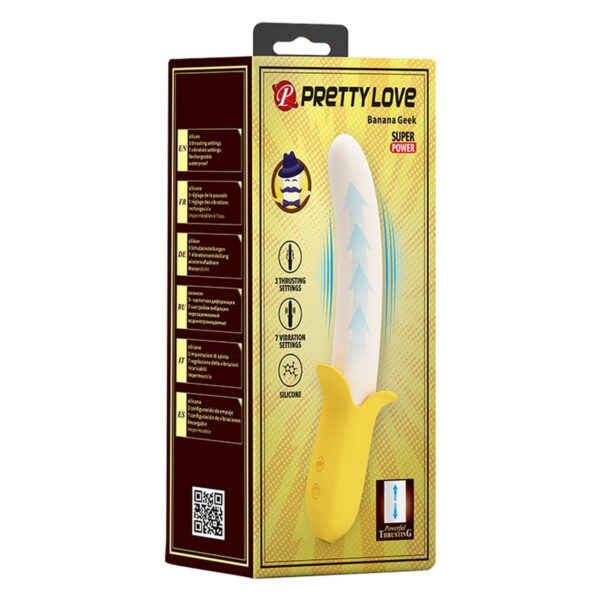 PRETTY LOVE   Banana Greek, 7 vibration functions 3 thrusting settings - obrazek 10