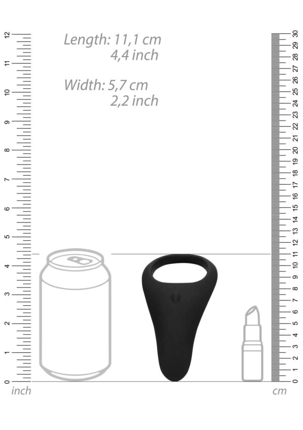 Pointed Vibrating Cock Ring   Licorice Black - obrazek 10