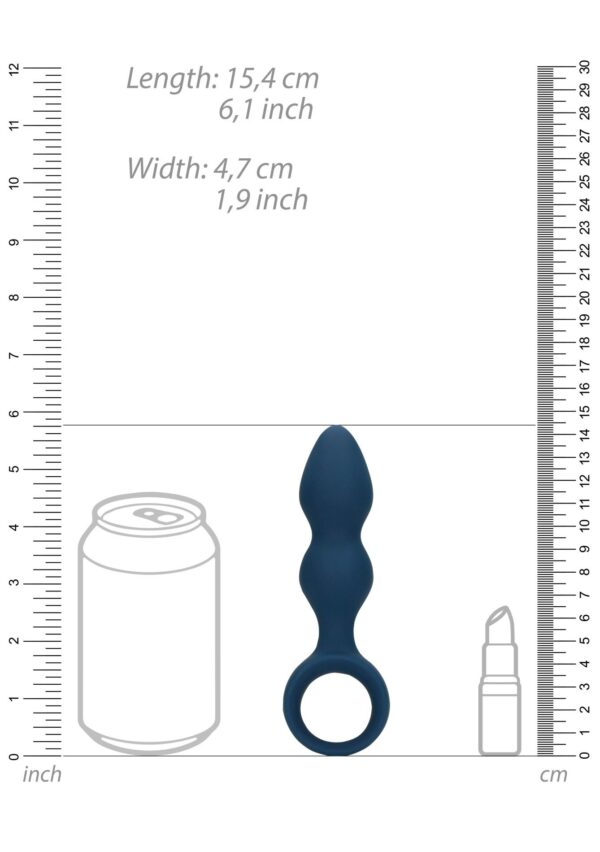 Teardrop Shaped Anal Plug   Medium   Baltic Blue - obrazek 10