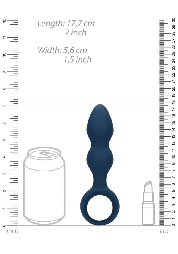 Teardrop Shaped Anal Plug   Large   Baltic Blue - obrazek 10