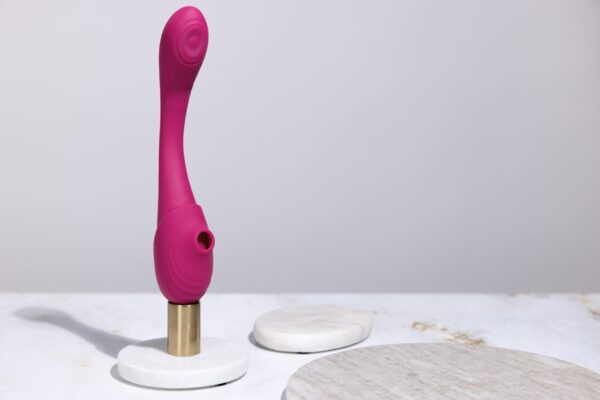 Mirai   Double Ended Pulse Wave & Air Wave Bendable Vibrator - obrazek 10