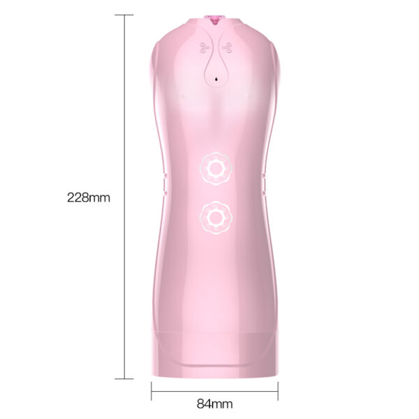 Masturbator Vibrating and Flashing Masturbation Cup USB 7+7 Function / Talk Mode (Pink) - obrazek 11