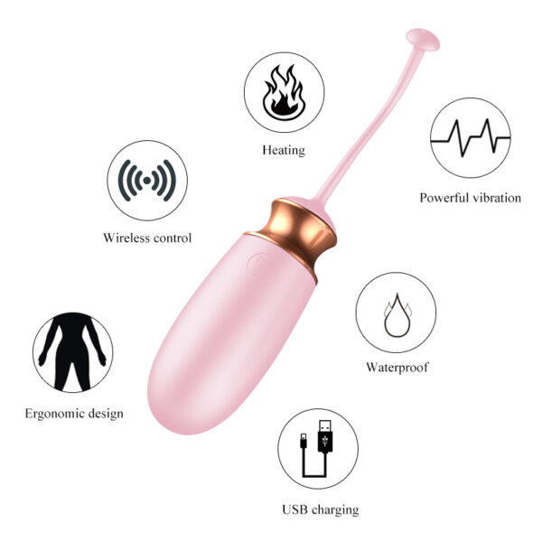 Jajko/wibr Vibrating Silicone Love EGG USB 10 Function / Heating / Voice Control - obrazek 11