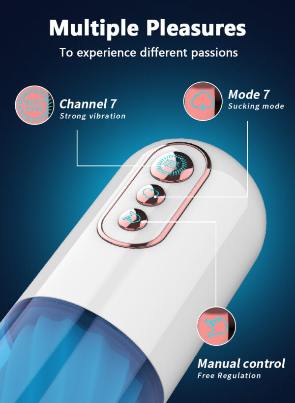 Masturbator Vibration 7, 7 Sucking modes, Hand - obrazek 11