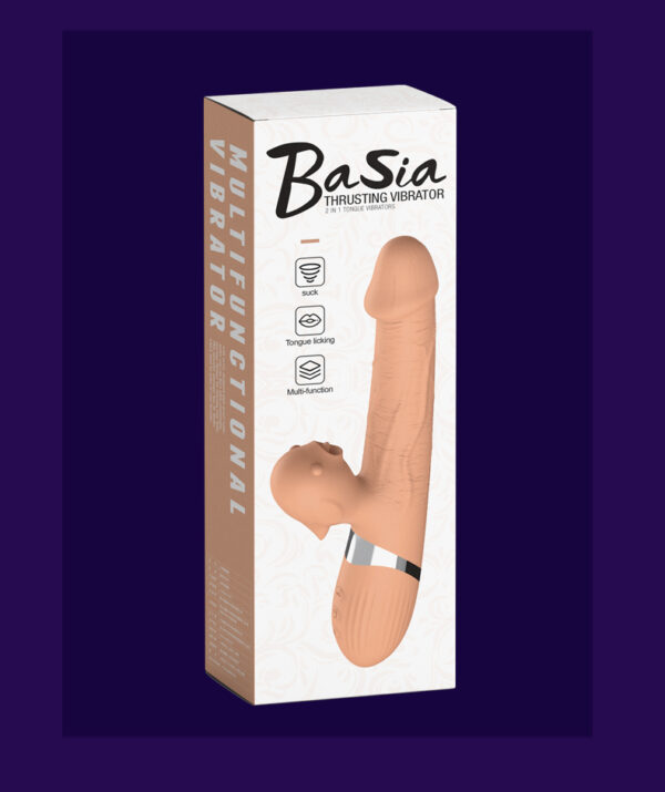 Wibrator Basia Thtusting Vibrator 2 in 1 Tongue Vibrators USB - obrazek 11