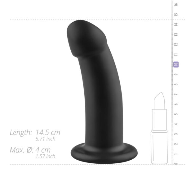 No Parts   Charlie Dildo 14.5 cm   Black - obrazek 11