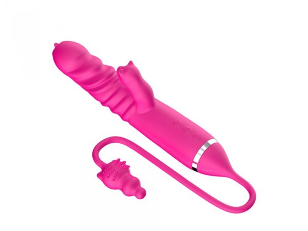 Tongue licking Triple Stimulation Thrusting Vibrator - obrazek 11