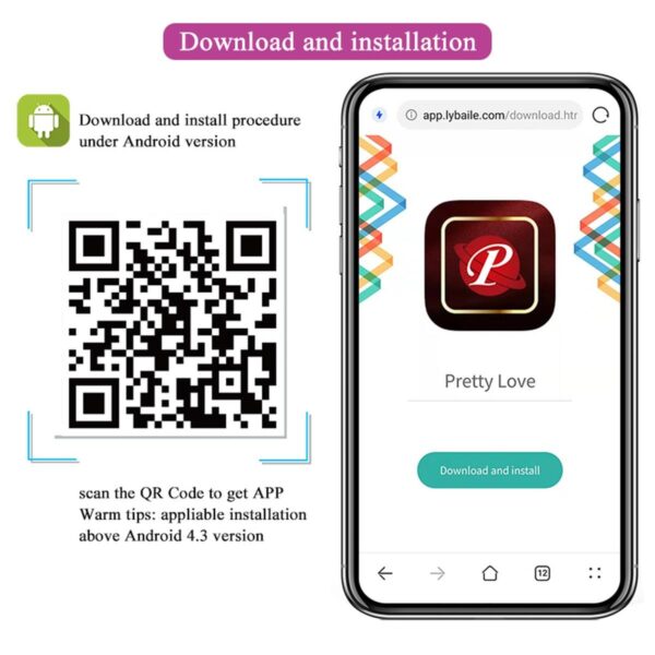 PRETTY LOVE   Baird, 12 vibration functions Mobile APP Long distance Control - obrazek 11
