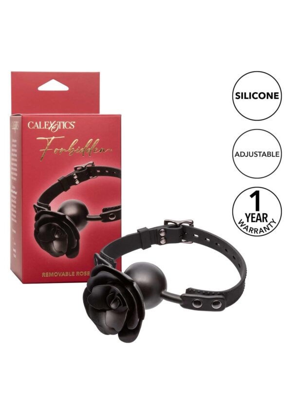 Removable Rose Gag Black - obrazek 11