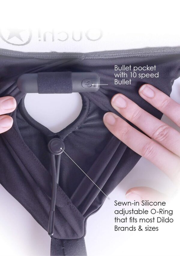 Vibrating Strap on Panty Harness with Open Back   XL/XXL - obrazek 11