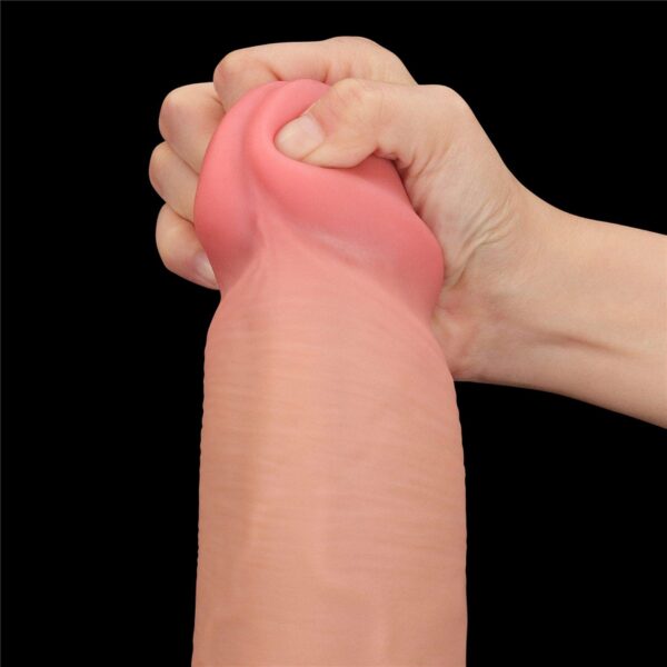 14 King Sized Sliding Skin Dual Layer Dong - obrazek 11