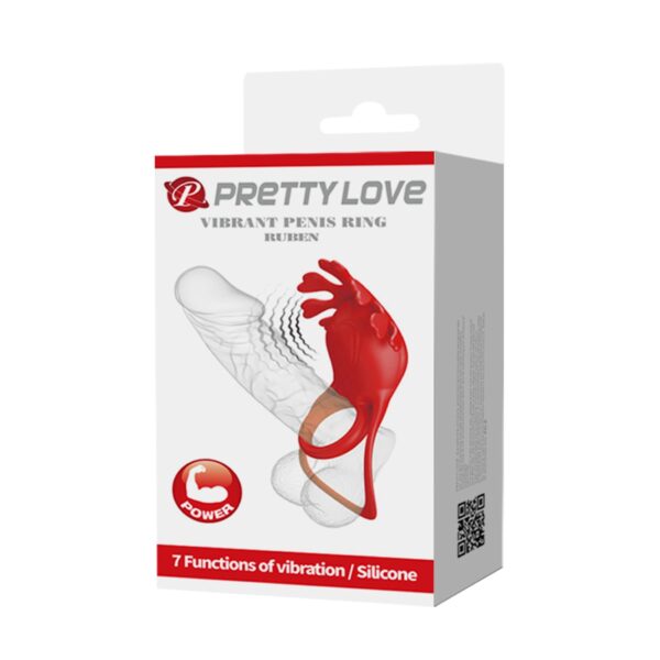 PRETTY LOVE   VIBRATION PENIS RING, Ruben, 7 vibration functions - obrazek 11