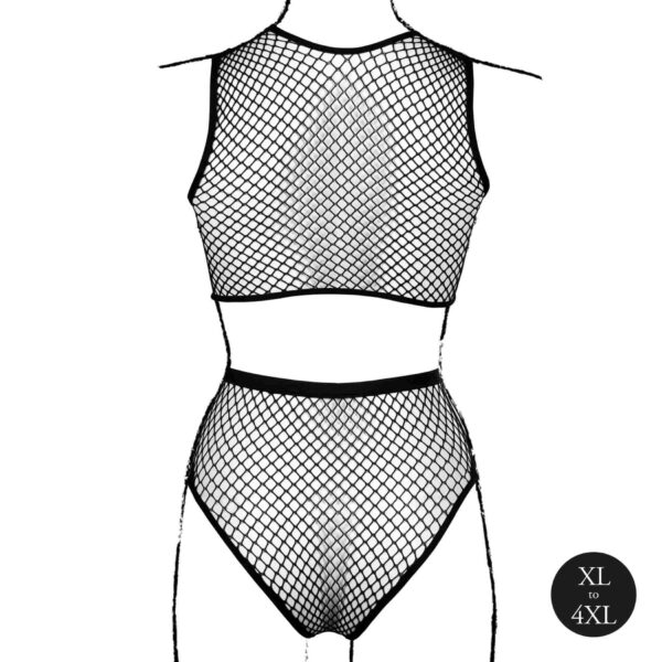 2 piece with crop top, pantie and fishnet structure. - obrazek 11