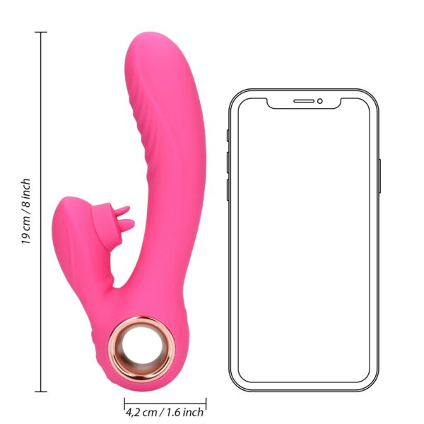 Tongue Flickering and Heating Rabbit Vibrator - obrazek 11