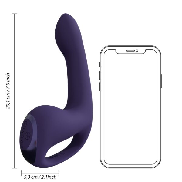 Riko   Rechargeable Triple Action Vibrator with Advanced Finger Motion & Pulse Wave Stimulator – Purple - obrazek 11