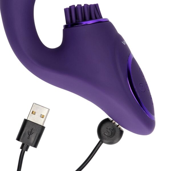 Gen   Rechargeable Triple Action G Spot Vibrator with Pulse Wave  and Vibrating Bristles   Purple - obrazek 11
