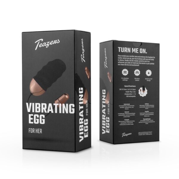 Teazers Ribbed Vibrating Egg With Remote Control - obrazek 11
