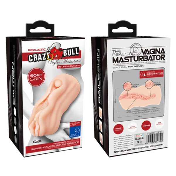 CRAZY BULL   AVA Realistic Vagina Masturbator, TPR - obrazek 11