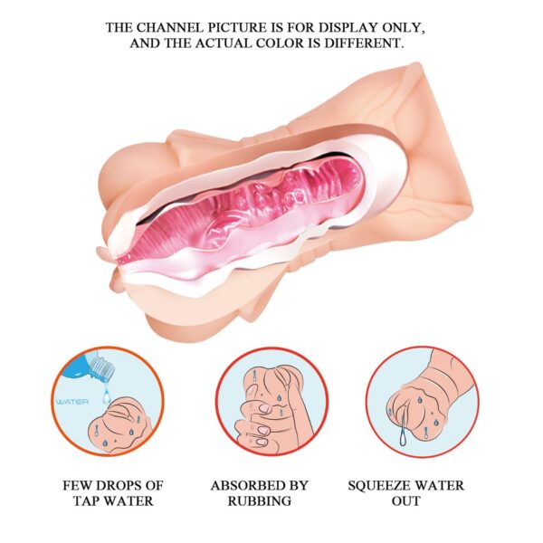 CRAZY BULL   Realistic Vagina Masturbator, Vibration Water lubricant, 3 AAA batteries - obrazek 11