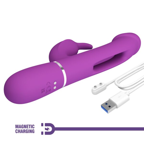 PRETTY LOVE   Kampas Purple, 7 vibration functions 4 licking settings - obrazek 11