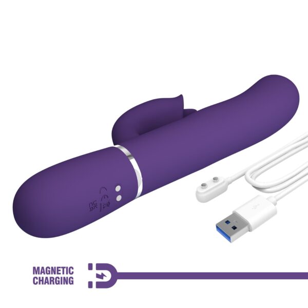 PRETTY LOVE   Gigi dark purple, 7 thumping functions 7 licking modes - obrazek 11