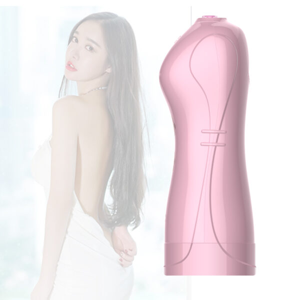 Masturbator Vibrating and Flashing Masturbation Cup USB 7+7 Function / Talk Mode (Pink) - obrazek 12
