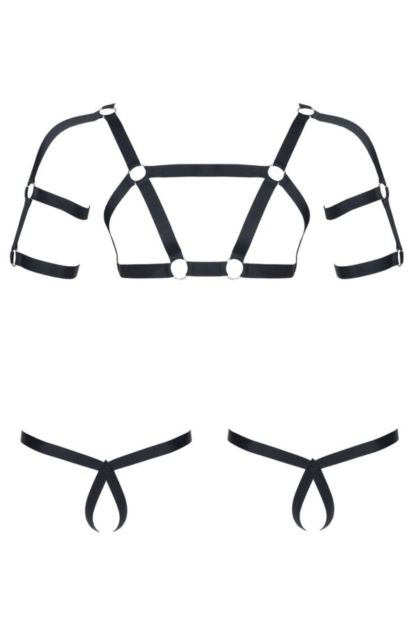męski komplet z gumy: t shirt z ozdobami z tyłu i przodu, 2 pack stringi L/XL - obrazek 12