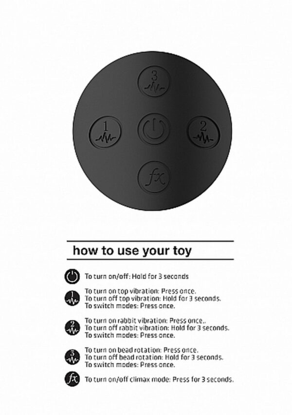Nilo   Pinpoint Rotating G spot Rabbit   Black - obrazek 12