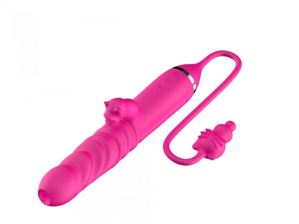 Tongue licking Triple Stimulation Thrusting Vibrator - obrazek 12
