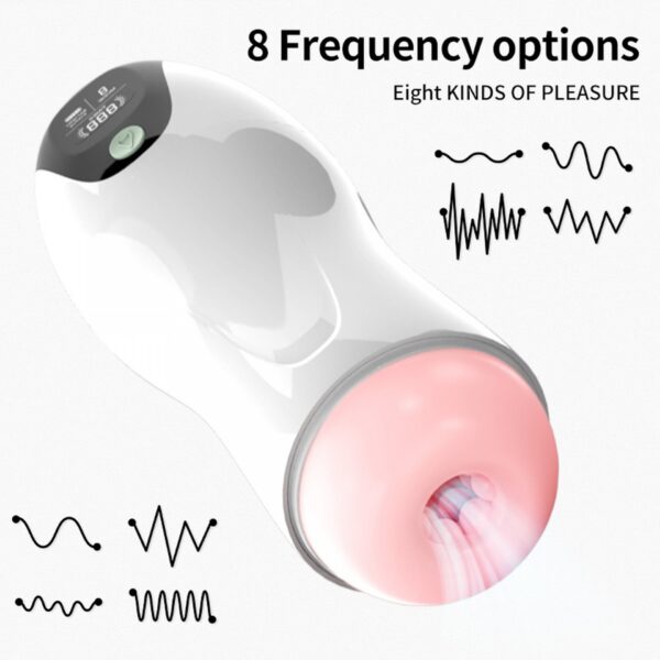 Masturbator Vibration 8 Vibration modes + Interactive function - obrazek 12