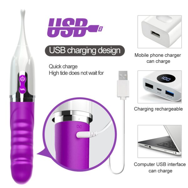 Stymulator  Stimulator clitoris, USB Magnetic charging, 7 Frequency Vibration - obrazek 12