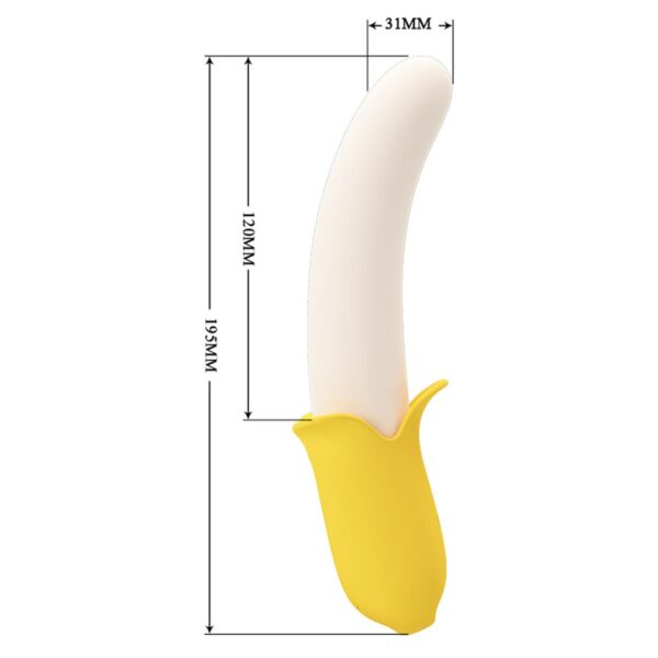 PRETTY LOVE   Banana Greek, 7 vibration functions 3 thrusting settings - obrazek 12