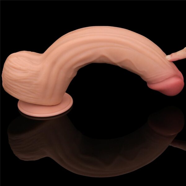 12 King Sized Sliding Skin Dual Layer Dong - obrazek 12