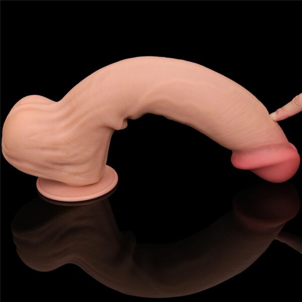 14 King Sized Sliding Skin Dual Layer Dong - obrazek 12