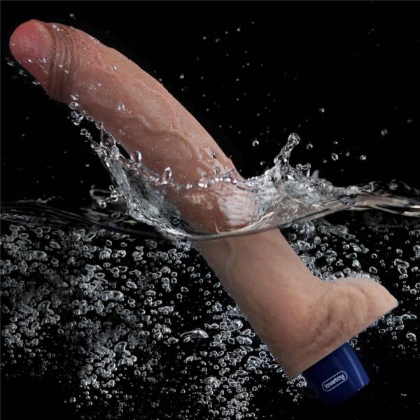 11 REAL SOFTEE Rechargeable Silicone Vibrating Dildo - obrazek 12