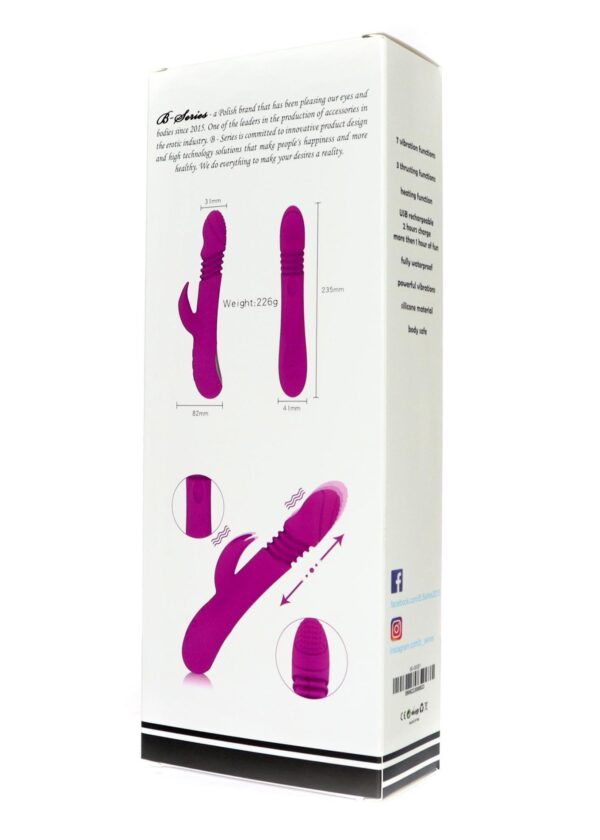 Wibrator Ella, 7 vibration modes 3 thrusting function, Heating - obrazek 12