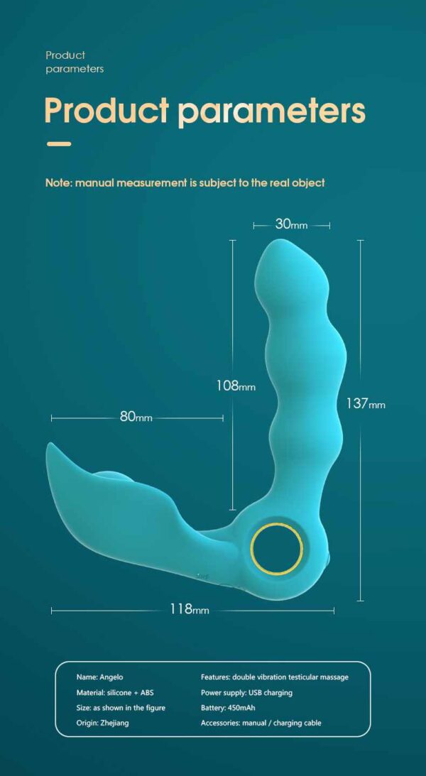 Stymulator Angelo Male Prostate Triple Stimulation (blue) - obrazek 10