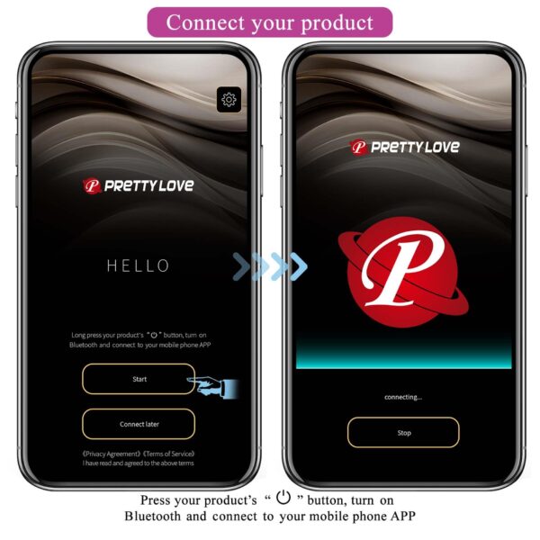 PRETTY LOVE   Doreen, 12 vibration functions 3 electric shock functions Mobile APP Long distance Control - obrazek 12